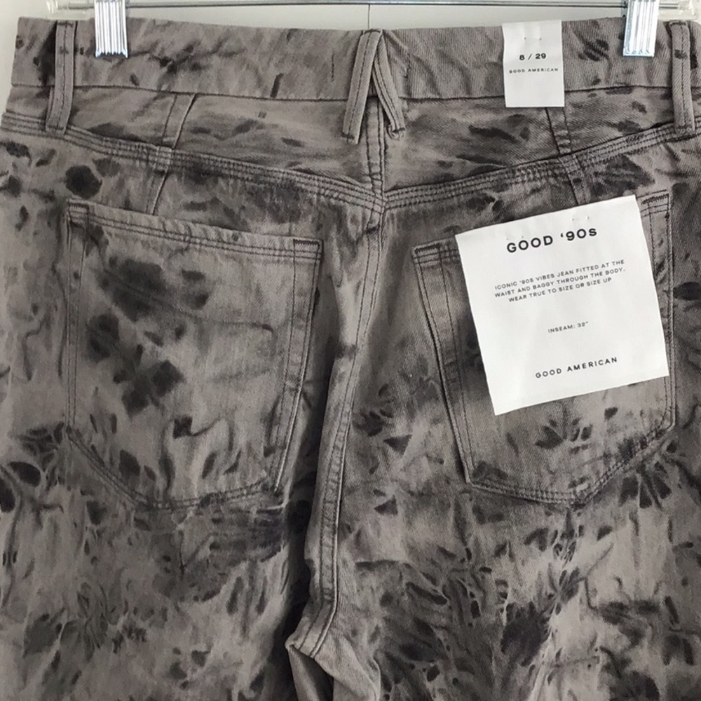 GOOD AMERICAN 
Good 90s marbled grey relaxed jeans size 8/29 NWT - Picture 7 of 11